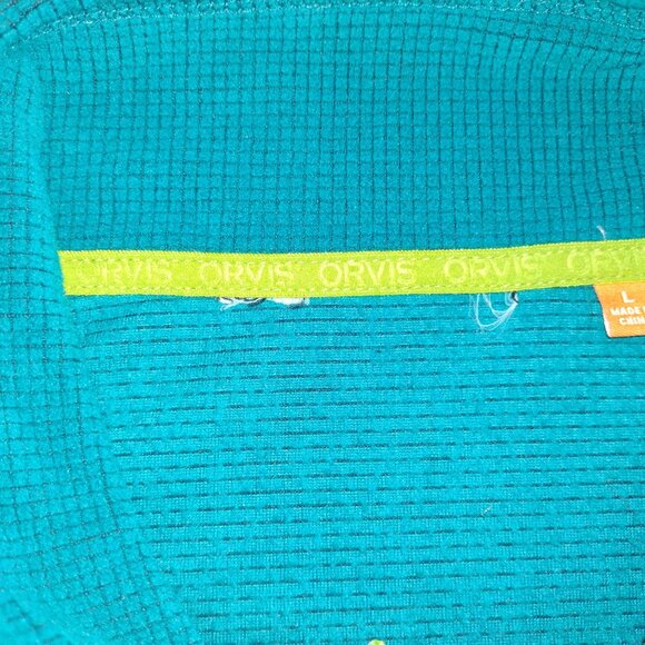 Women’s Turquoise Orvis ¼ Zip Pullover – Style #2H84– Size Large - Picture 3 of 15